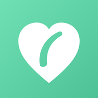 Carob Health app icon: a white heart with a carob pod on a teal background